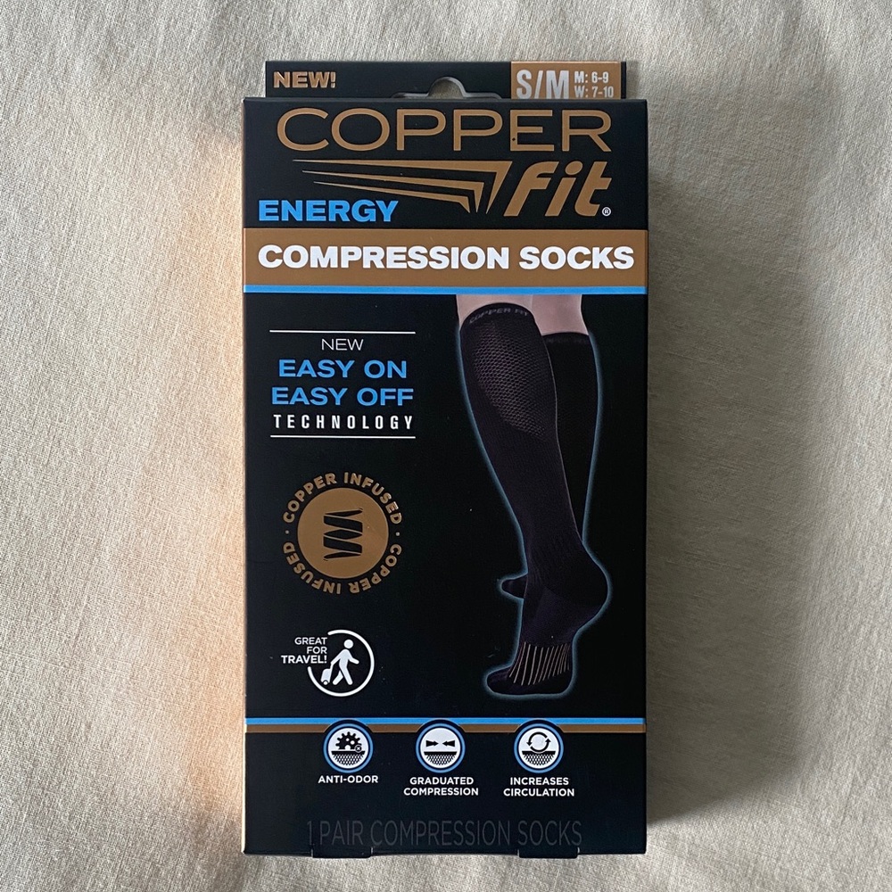 Copper Fit Black Compression Socks